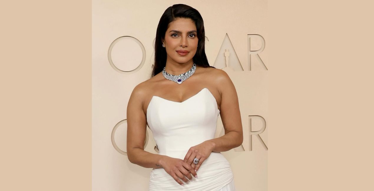 Priyanka Chopra white Dior gown Oscars