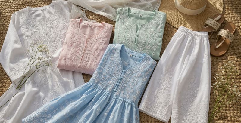 गर्मियों के लिए बेस्ट चिकनकारी आउटफिट्स से पाएं स्टाइलिश और कूल लुक, फैशन एक्सपर्ट की पूरी गाइड