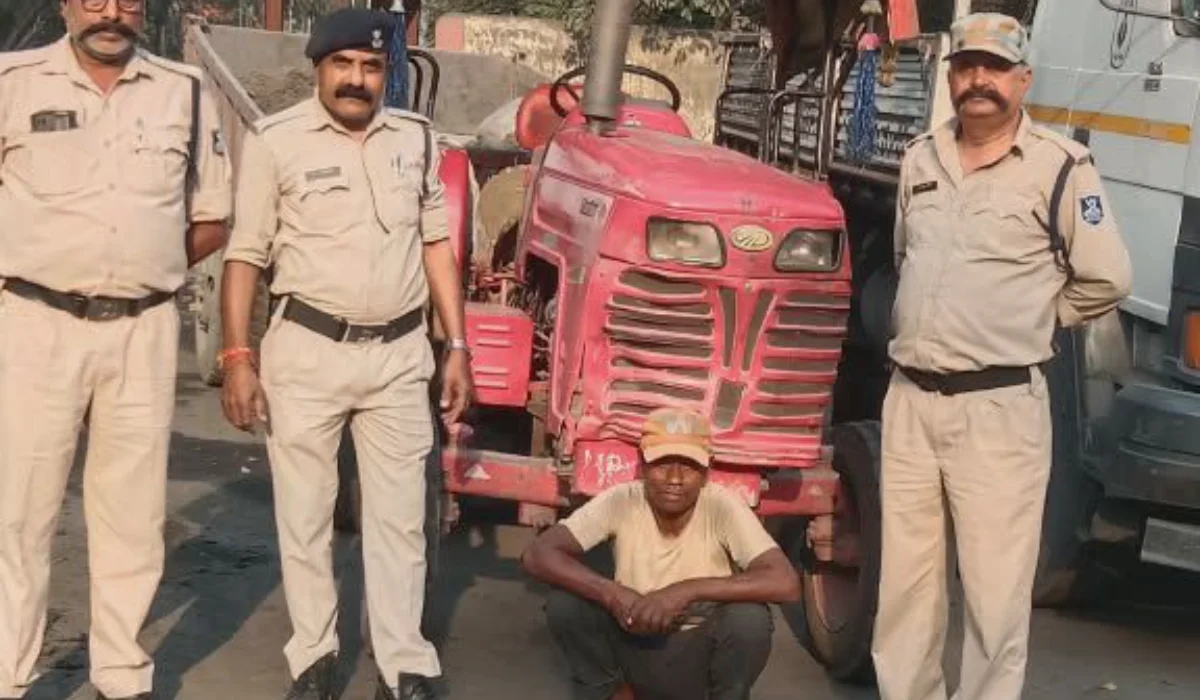 अवैध रेत परिवहन पर खनिज विभाग की सख्ती, ट्रैक्टर-ट्रॉली जब्त