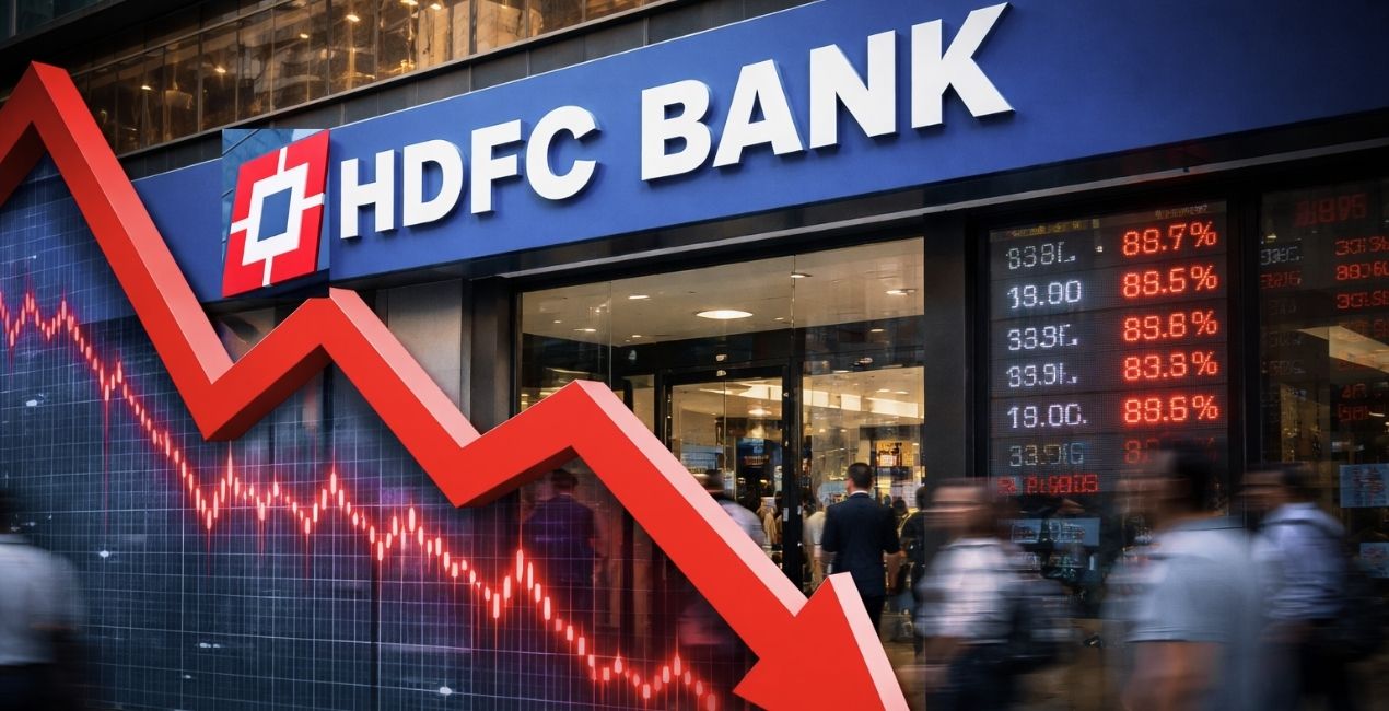 HDFC Bank में 26% गिरावट : विदेशी निवेशकों ने ₹35,000 करोड़ के शेयर बेचे