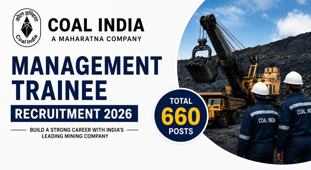 Coal India MT Recruitment 2026 : 660 पदों पर निकली भर्ती, 12 मई से आवेदन शुरू