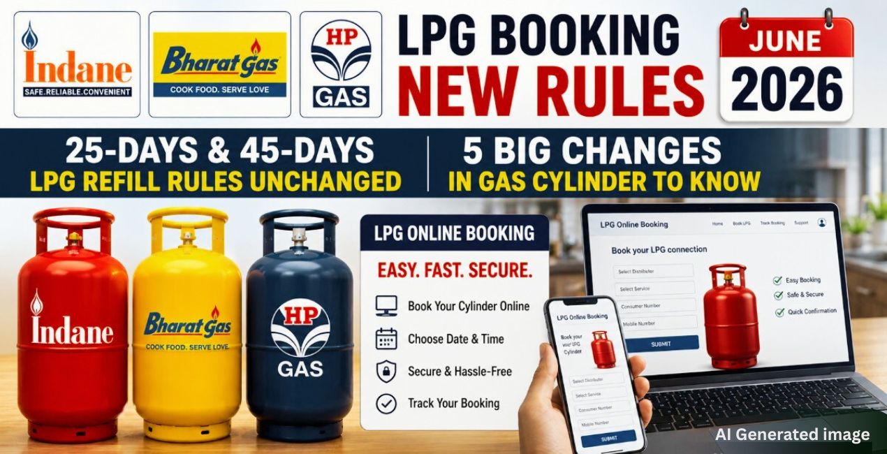 अब LPG सिलेंडर की डिलीवरी के लिए OTP आधारित सत्यापन अनिवार्य किया गया है।