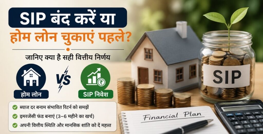 SIP बंद करके पहले होम लोन चुकाएं या निवेश जारी रखें? जानिए क्या कहते हैं वित्तीय विशेषज्ञ