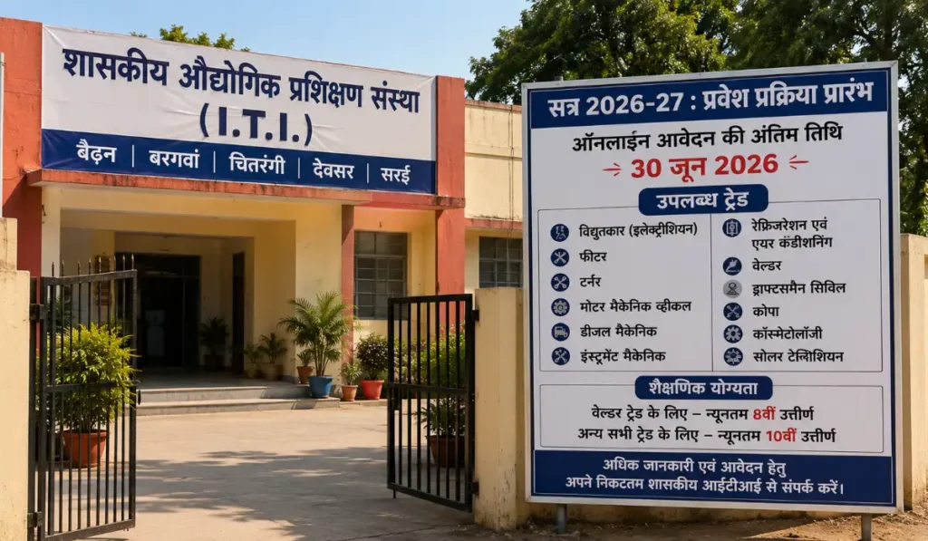 सिंगरौली जिले के पांच शासकीय आईटीआई में सत्र 2026-27 के लिए प्रवेश प्रक्रिया प्रारंभ।