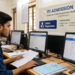 MP ITI Admission 2026 के लिए ऑनलाइन आवेदन और काउंसलिंग प्रक्रिया में भाग लेते अभ्यर्थी।
