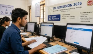 MP ITI Admission 2026 के लिए ऑनलाइन आवेदन और काउंसलिंग प्रक्रिया में भाग लेते अभ्यर्थी।