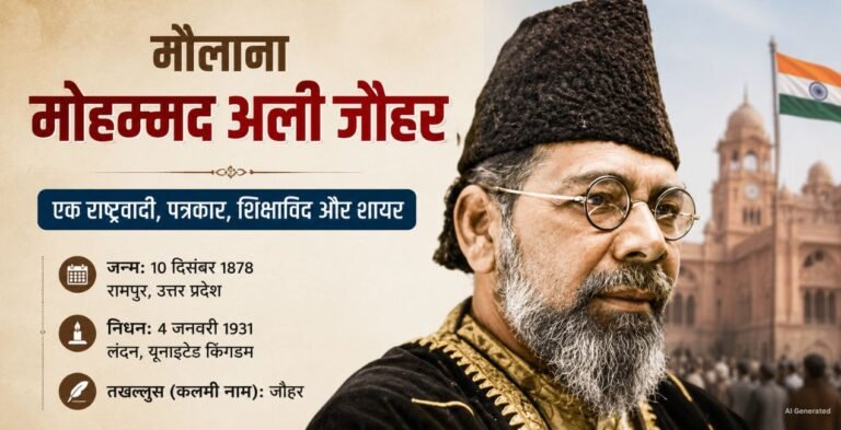 मौलाना मोहम्मद अली जौहर, आजादी के आंदोलन के निर्भीक नेता, पत्रकार और उर्दू अदब के चमकते सितारे