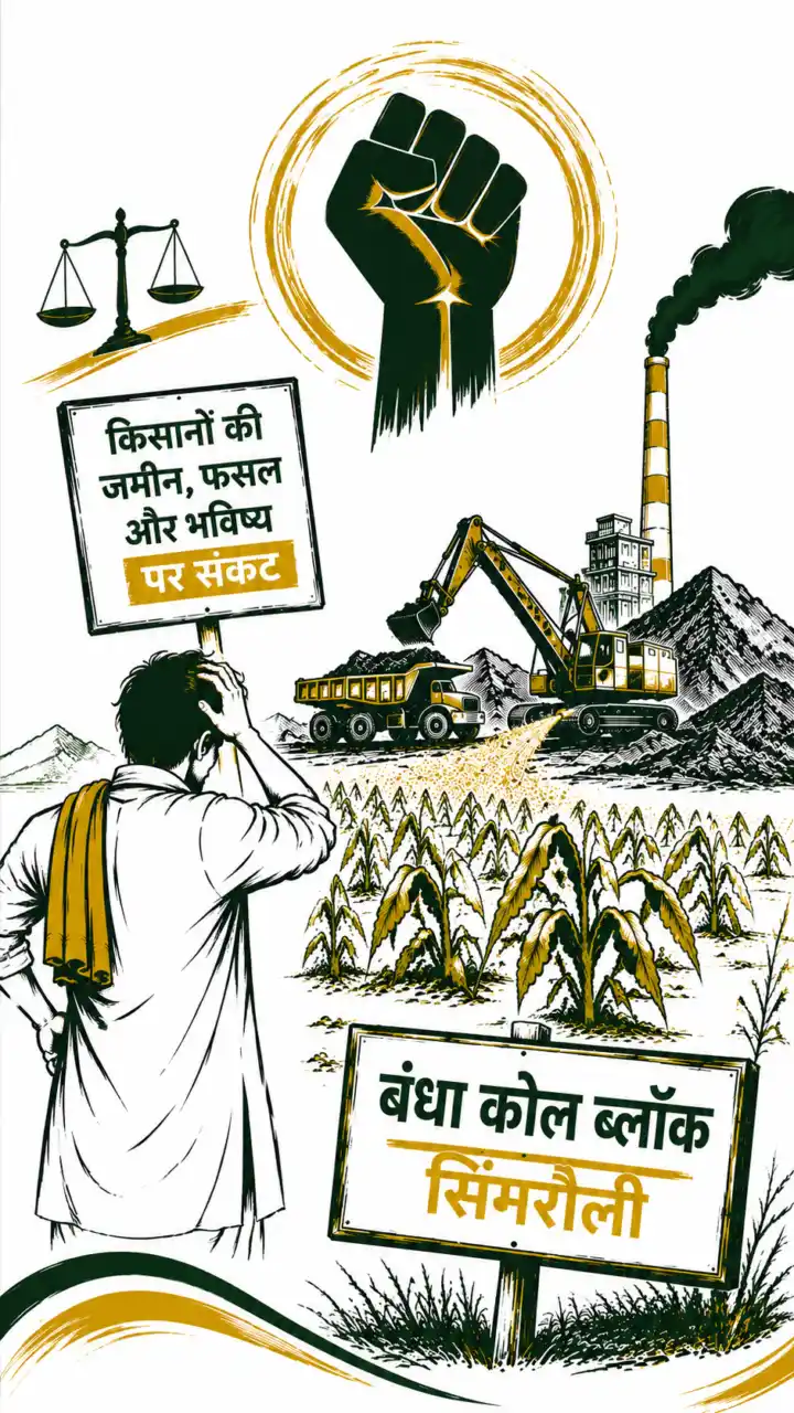 सिंगरौली: बंधा कोल ब्लॉक विवाद ,फसल नुकसान का आरोप