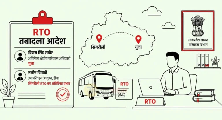 Singrauli RTO Transfer : विक्रम सिंह राठौर का तबादला, मनीष त्रिपाठी को अतिरिक्त प्रभार