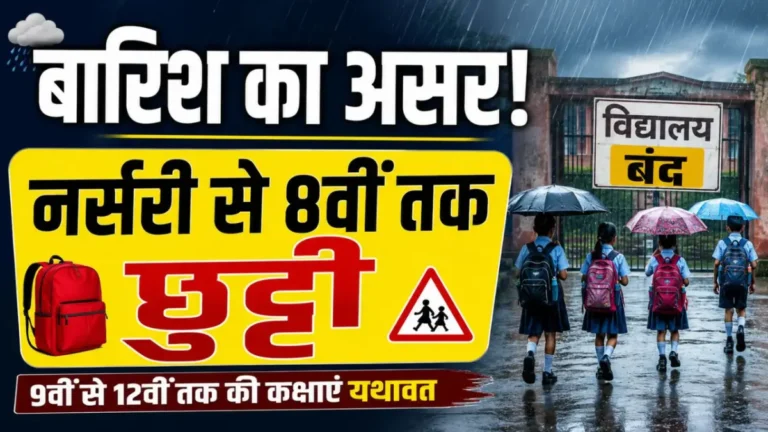 सिंगरौली में भारी बारिश का असर : नर्सरी से 8वीं तक स्कूल बंद, 9वीं–12वीं की कक्षाएं यथावत