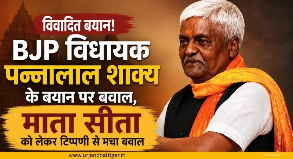 बीजेपी विधायक पन्नालाल शाक्य के बयान पर विवाद, माता सीता को लेकर टिप्पणी से मचा बवाल