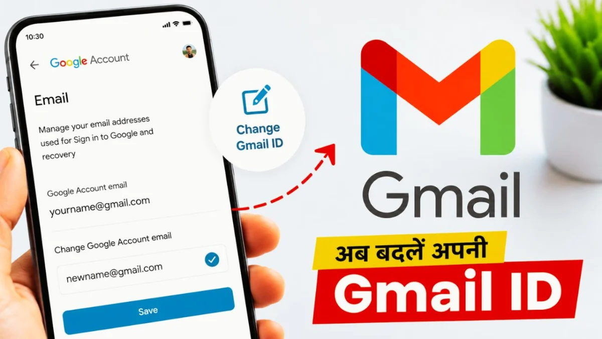 Gmail ID बदलने का फीचर भारत में लॉन्च, जानिए बिना नया अकाउंट बनाए कैसे बदलें email एड्रेस