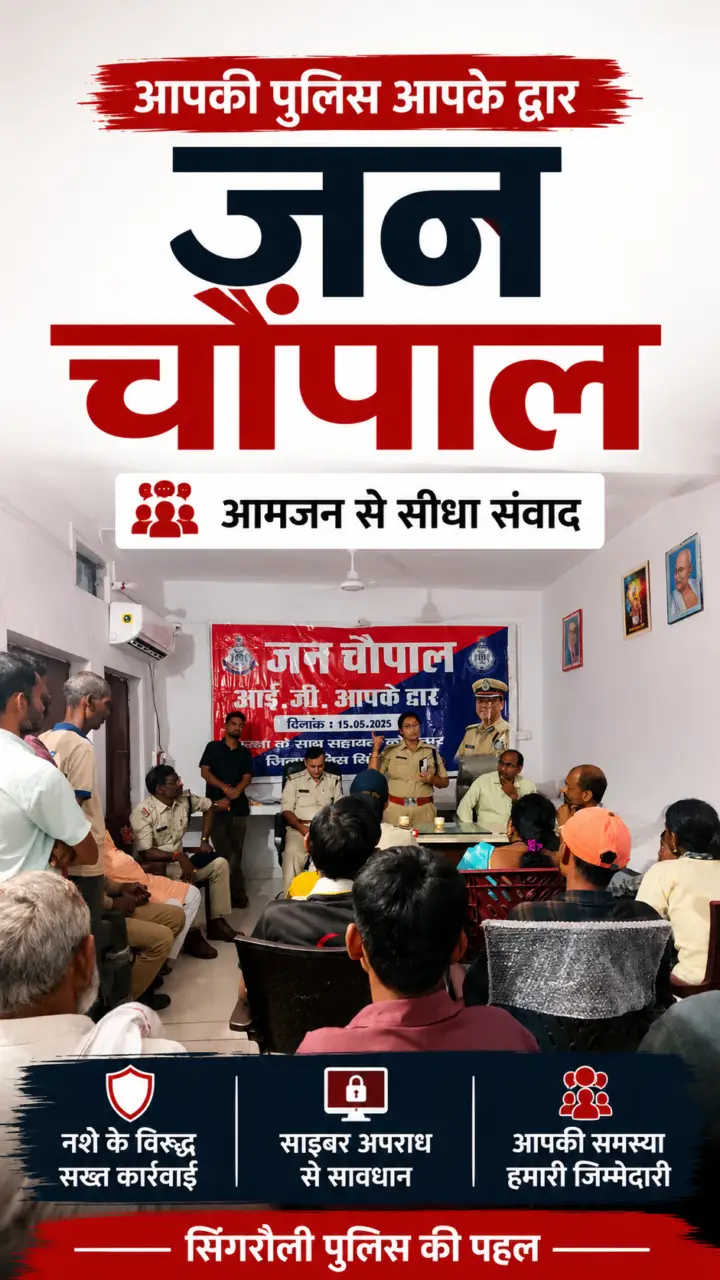 सिंगरौली में जन चौपाल : पुलिस पहुंची गांव-गांव, SP षियाज़ ने सुनी जनता की समस्याएं