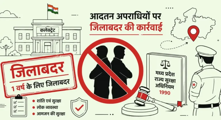 सिंगरौली में प्रशासन का बड़ा एक्शन, 16 और 14 मामलों वाले दो आरोपी जिलाबदर
