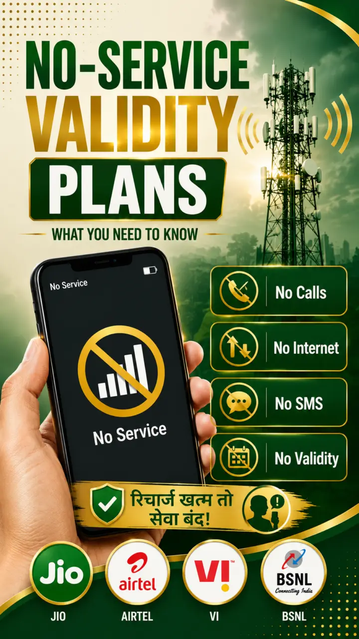 Jio vs Airtel vs Vi vs BSNL । भारत में सबसे बेहतर No-service validity plans 2026