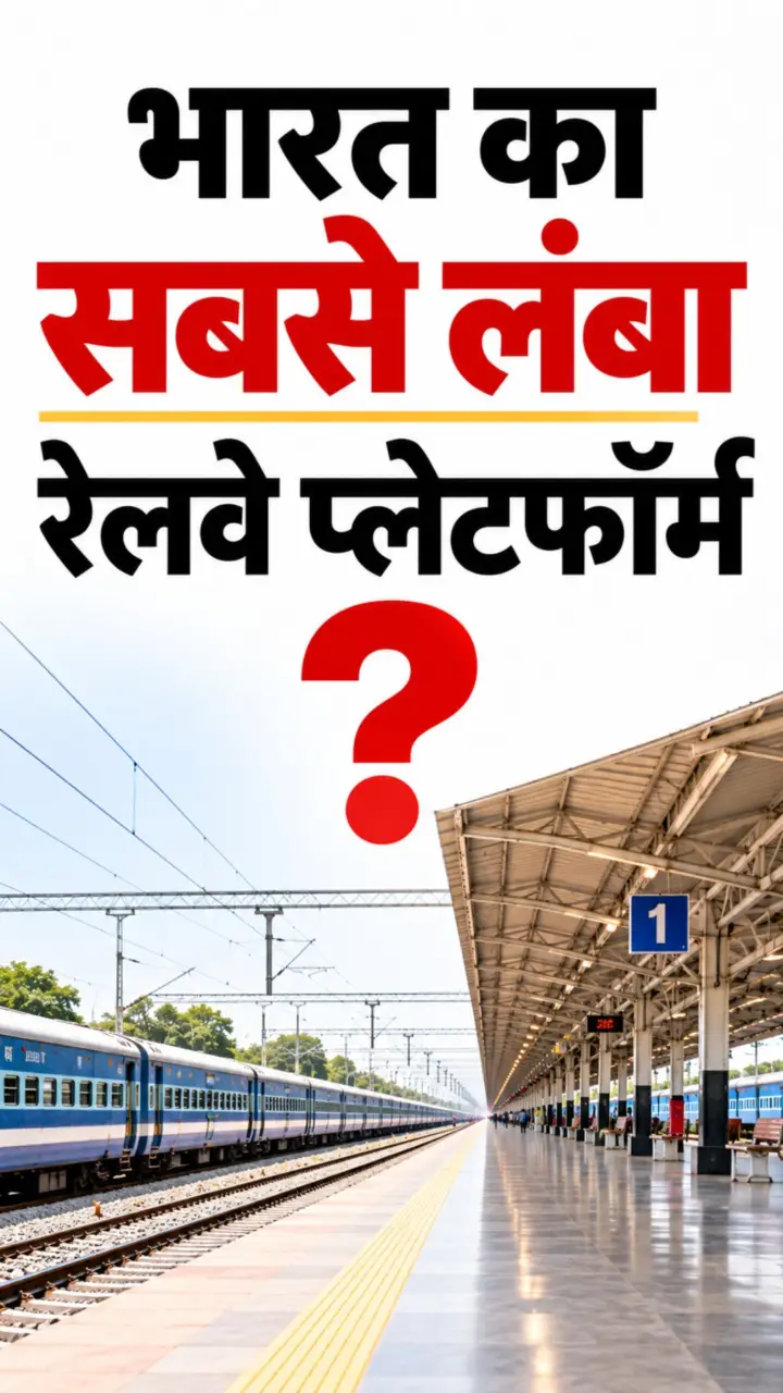 भारत का सबसे लंबा रेलवे प्लेटफॉर्म ?
