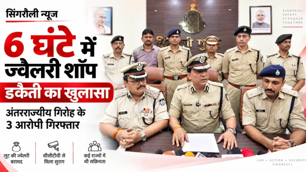 6 घंटे में ज्वेलरी शॉप डकैती का खुलासा, अंतरराज्यीय गिरोह के 3 आरोपी गिरफ्तार