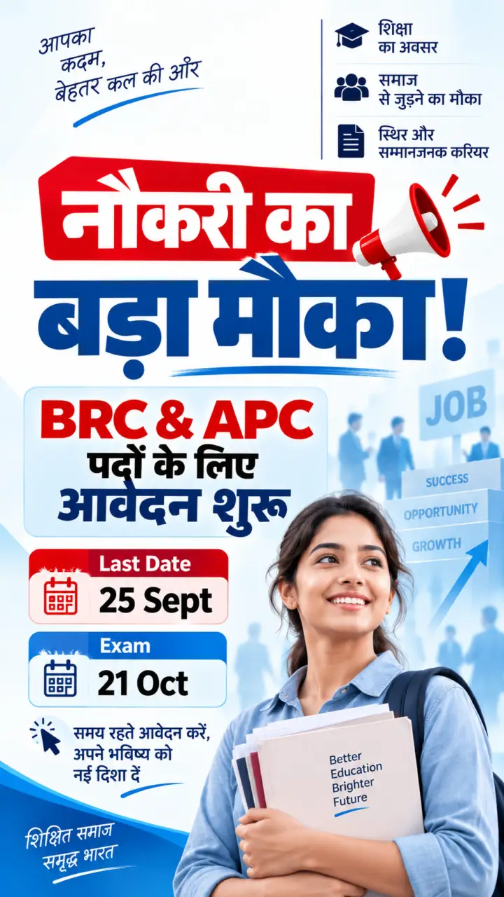 Singrauli Jobs : बीआरसी और एपीसी पदों के लिए 25 सितंबर तक आवेदन, जानें पूरी प्रक्रिया