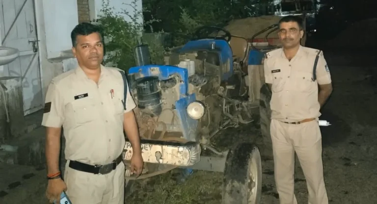 अवैध रेत परिवहन पर कोतवाली पुलिस का शिकंजा, ट्रैक्टर-ट्रॉली जब्त